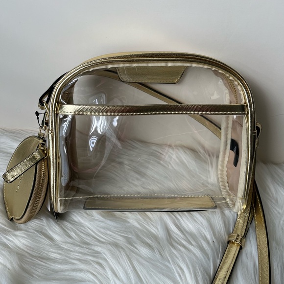 Tahari clear crossbody purse and coin wallet in 3 color choices - Picture 3 of 4
